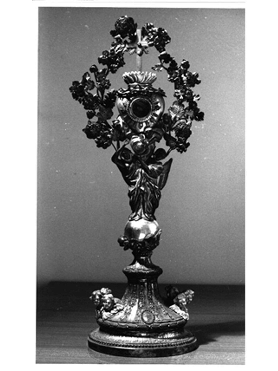 RELIQUIARIO - A OSTENSORIO - bottega argentiera napoletana (Metà sec. XIX)