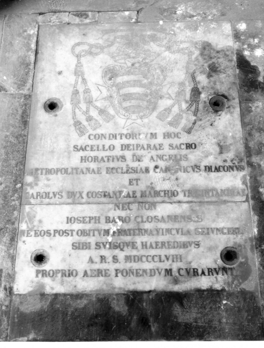 lapide tombale - bottega napoletana (sec. XIX)