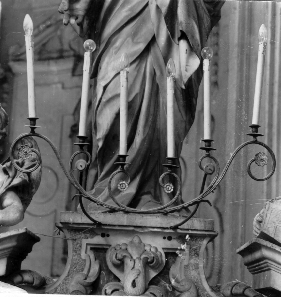 portacandele - bottega napoletana (fine sec. XIX)