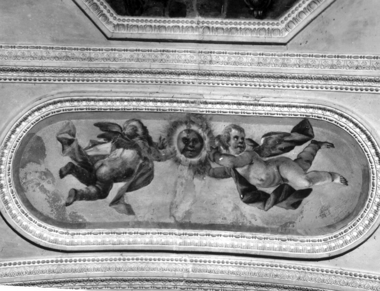putti reggistemma (dipinto) - ambito napoletano (metà sec. XVIII)