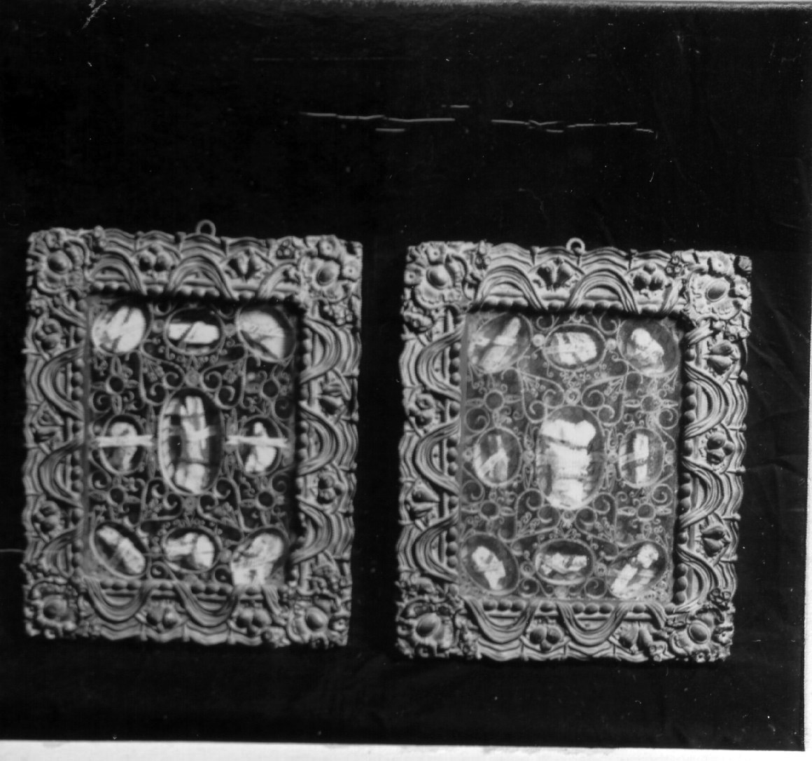 reliquiario, serie - bottega napoletana (metà sec. XIX)