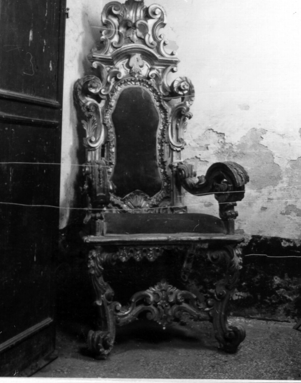 poltrona - bottega napoletana (fine sec. XVII)