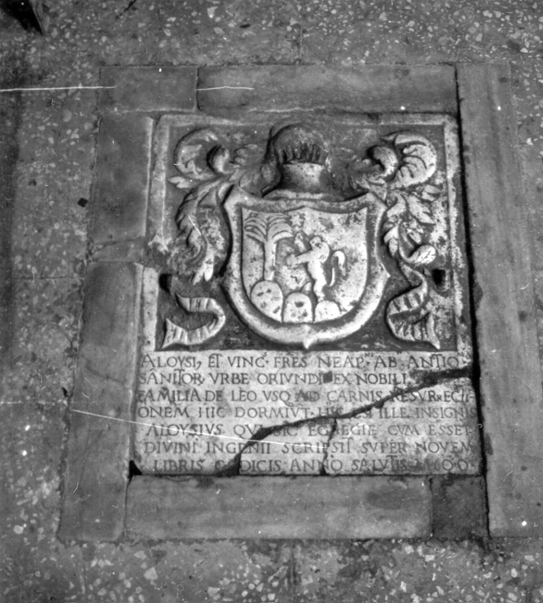 lastra tombale - bottega napoletana (sec. XVII)