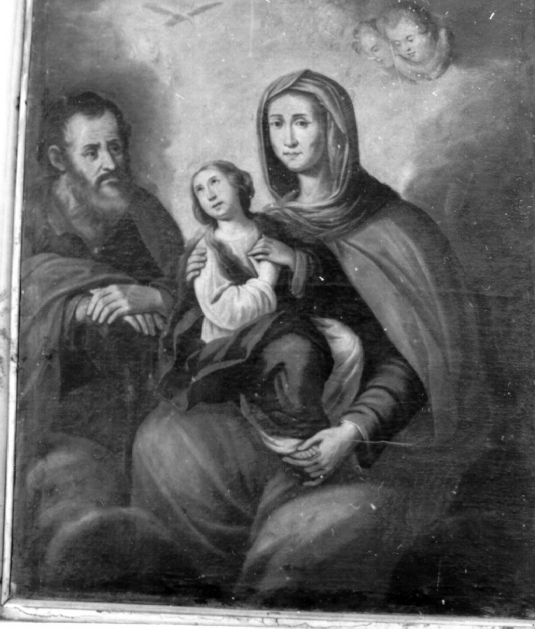Maria Vergine bambina con Sant'Anna e San Gioacchino (dipinto) di Sarnelli Antonio (seconda metà sec. XVIII)