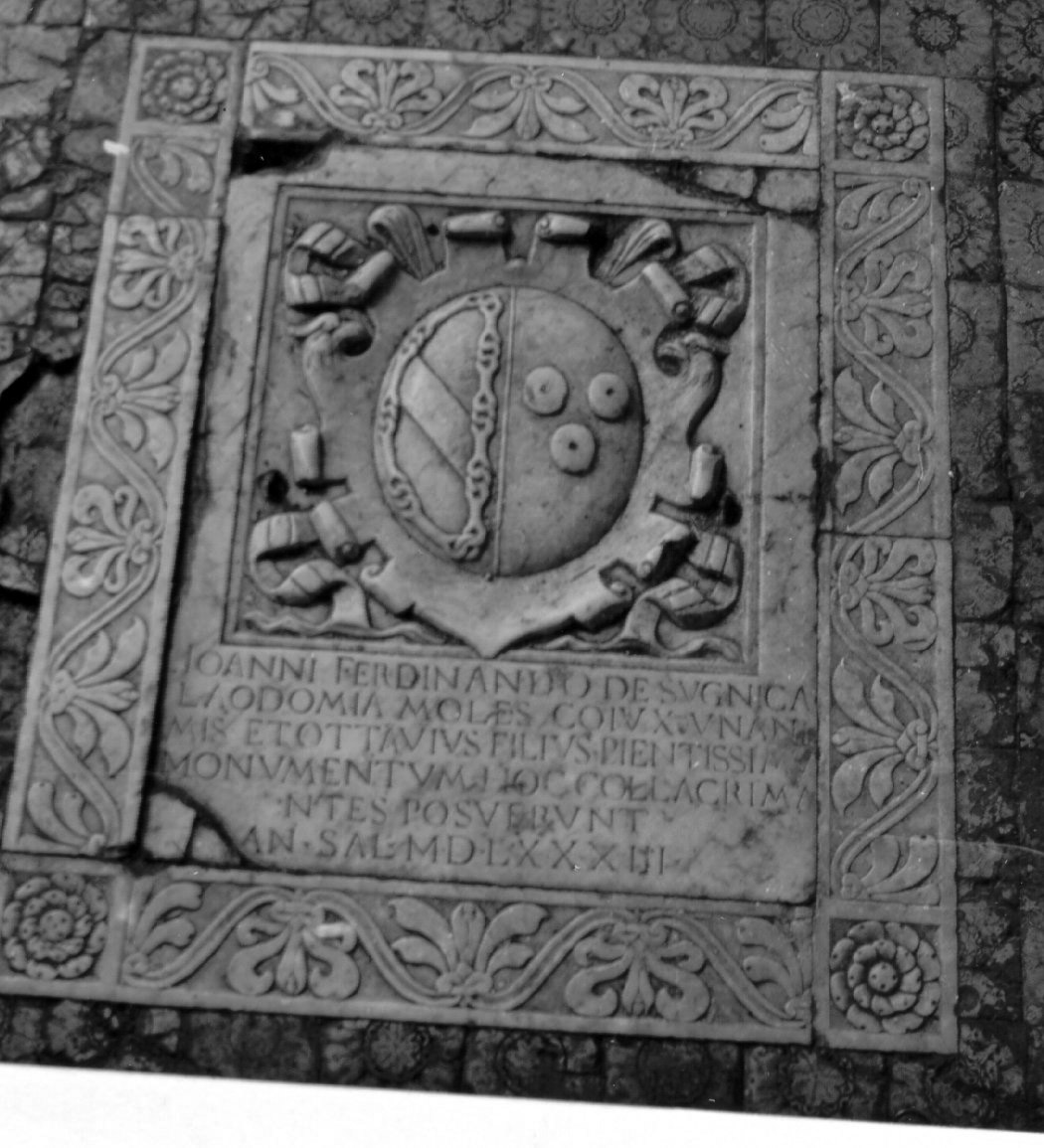 lastra tombale - bottega napoletana (ultimo quarto sec. XVI)