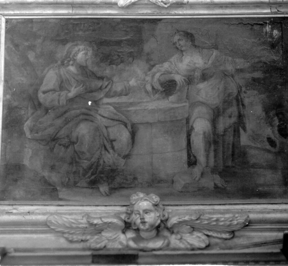 Cristo e la samaritana (dipinto, elemento d'insieme) di Castellano Giuseppe (primo quarto sec. XVIII)