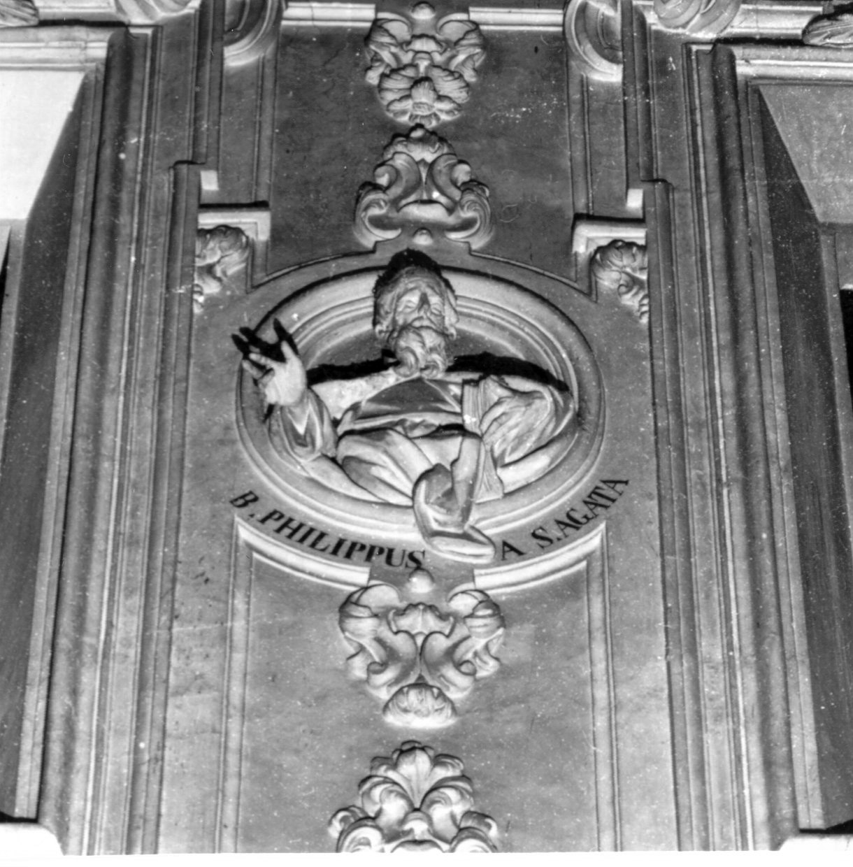 beato Filippo di Sant'Agata (rilievo, elemento d'insieme) di Vaccaro Domenico Antonio (cerchia) (fine sec. XVII)