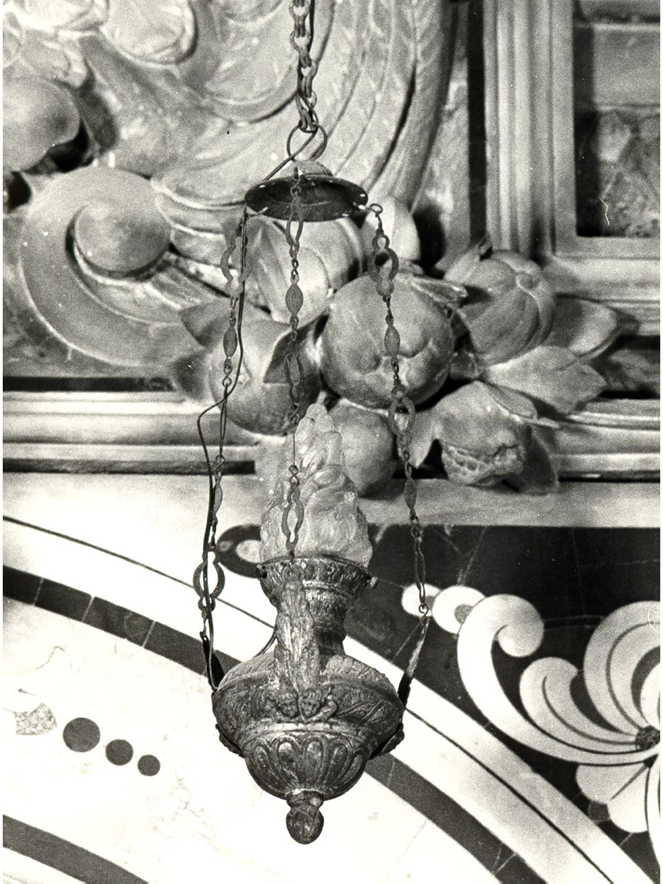 lampada pensile - bottega napoletana (prima metà sec. XIX)