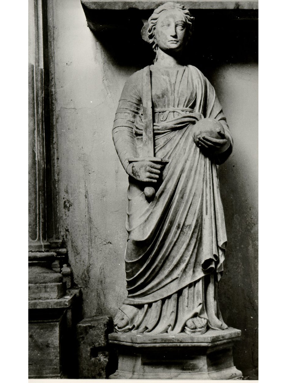 figura allegorica femminile (scultura) di Della Pila Jacopo (sec. XV)