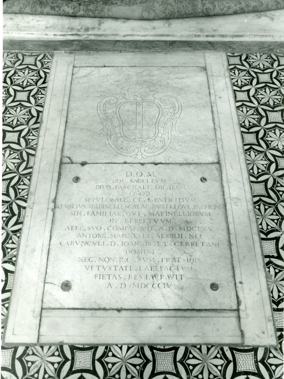 lapide tombale - bottega napoletana (sec. XIX)