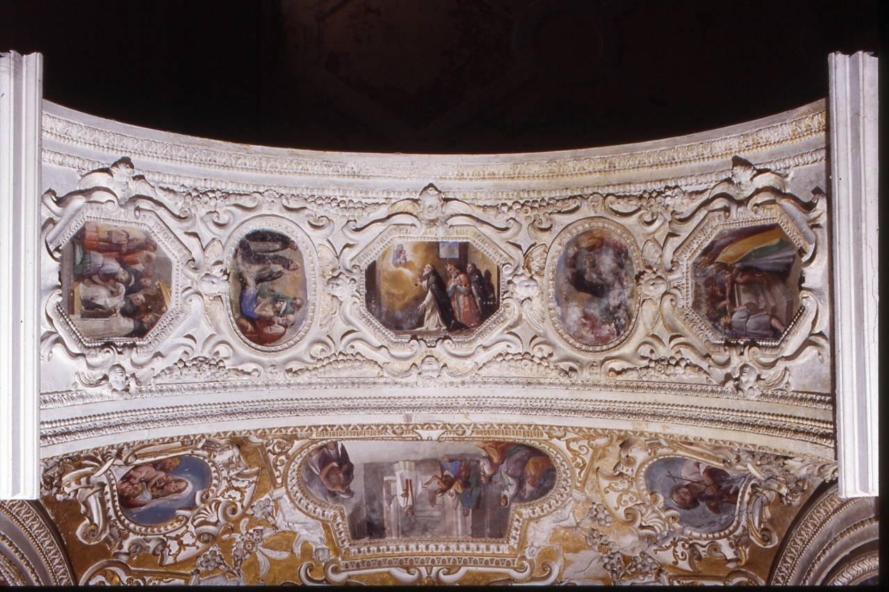 storie della vita di San Raimondo da Penyafort (decorazione plastico-pittorica, complesso decorativo) di Azzolino Giovanni Bernardino (primo quarto sec. XVII)