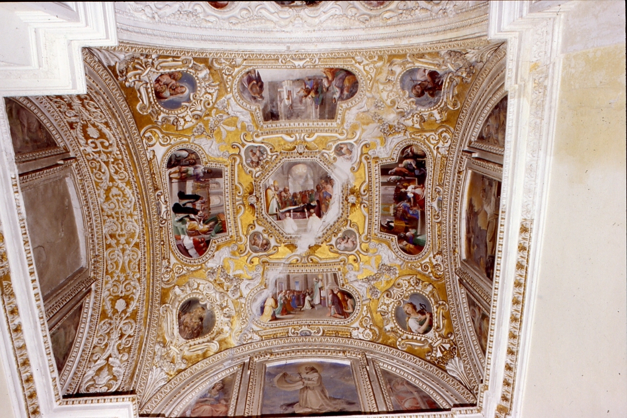 storie della vita di San Raimondo da Penyafort (decorazione plastico-pittorica, complesso decorativo) di Azzolino Giovanni Bernardino (primo quarto sec. XVII)