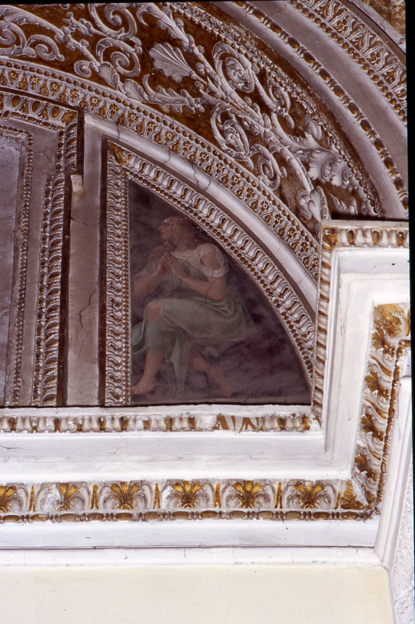 figura allegorica femminile (dipinto, elemento d'insieme) di Azzolino Giovanni Bernardino (primo quarto sec. XVII)