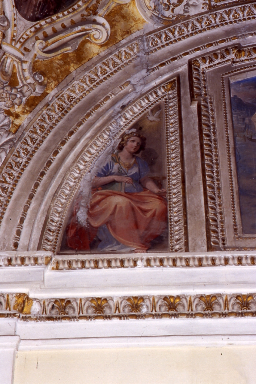 figura allegorica femminile (dipinto, elemento d'insieme) di Azzolino Giovanni Bernardino (primo quarto sec. XVII)