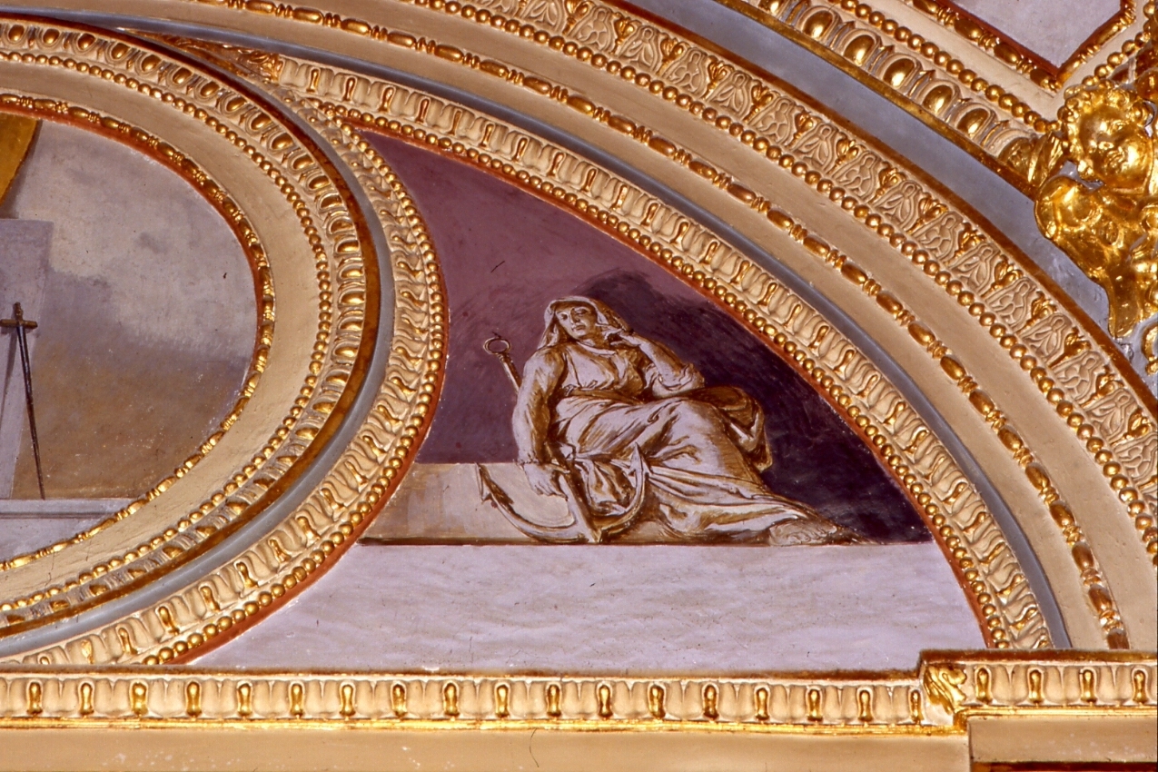 figura allegorica femminile (dipinto, elemento d'insieme) di D'Agostino Gaetano (sec. XIX)