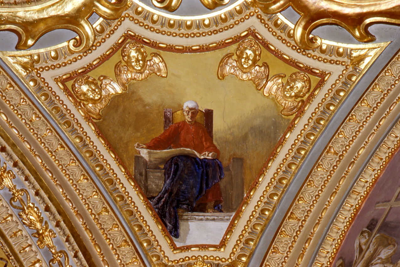 Dottore della Chiesa (dipinto, elemento d'insieme) di D'Agostino Gaetano (sec. XIX)