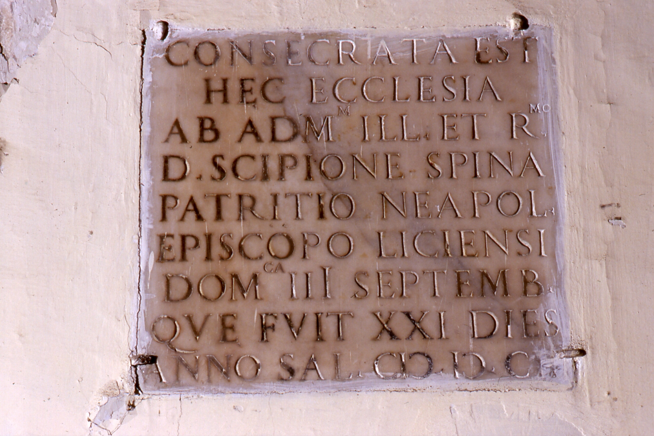 lapide celebrativa - bottega napoletana (sec. XVII)