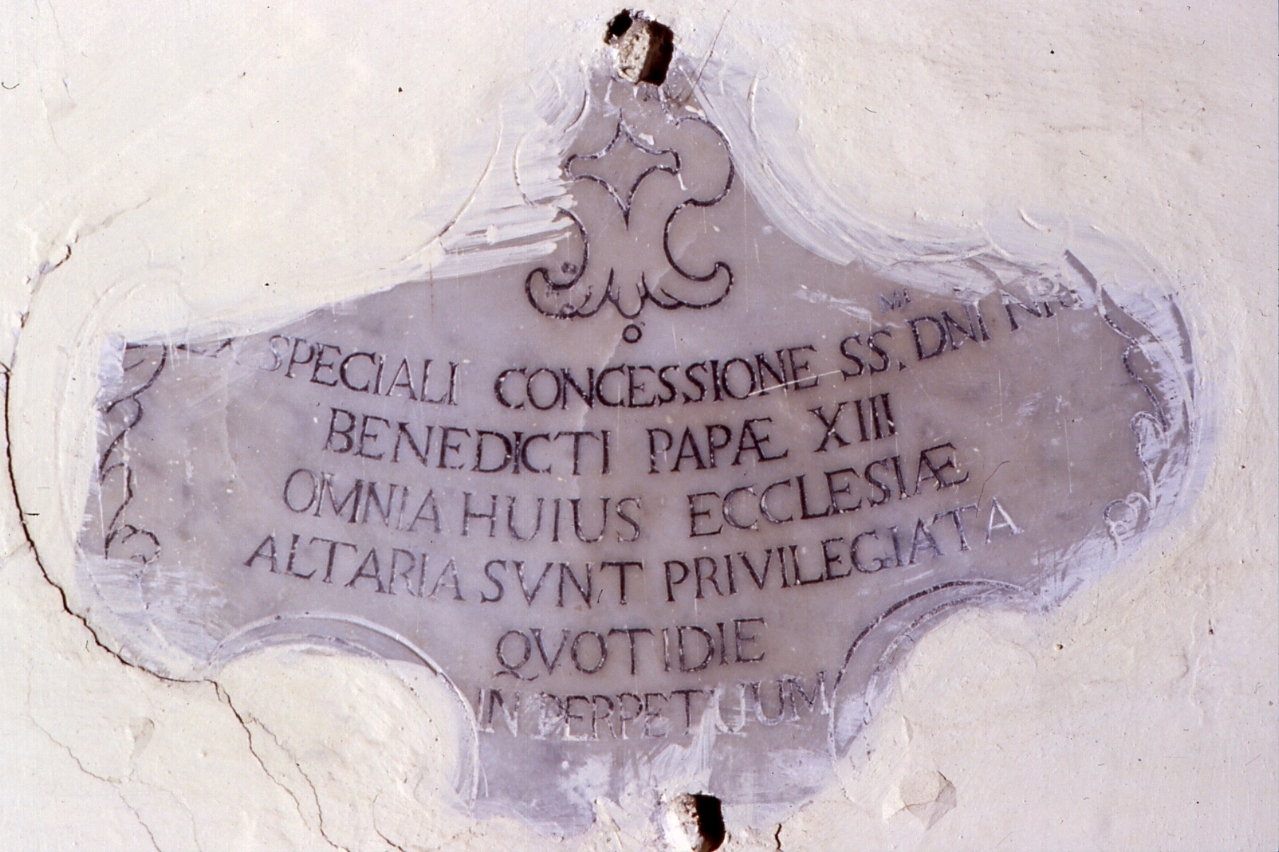 lapide celebrativa - bottega napoletana (metà sec. XVII)