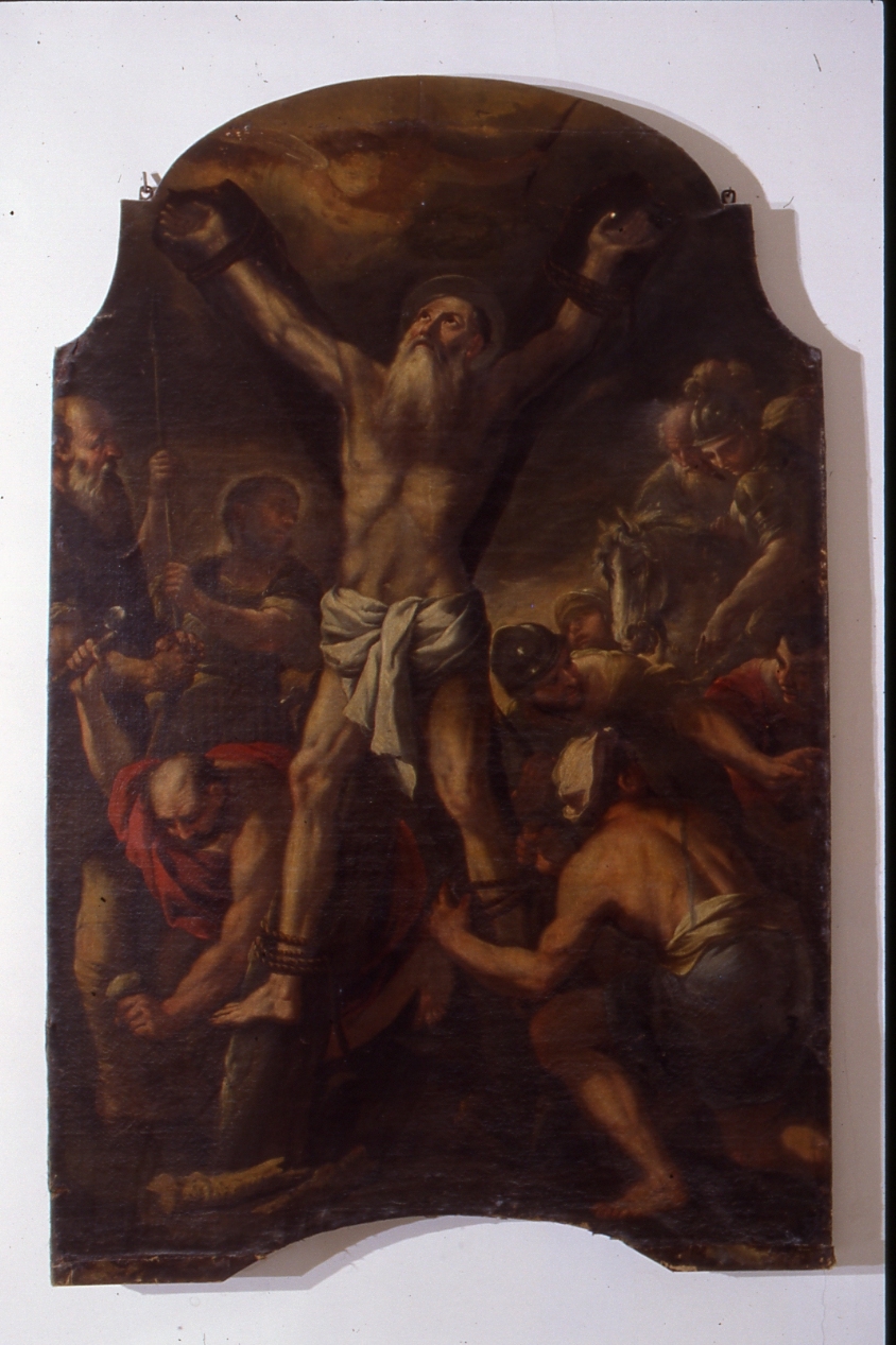 crocifissione di Sant'Andrea (dipinto) - ambito napoletano (metà sec. XVII)