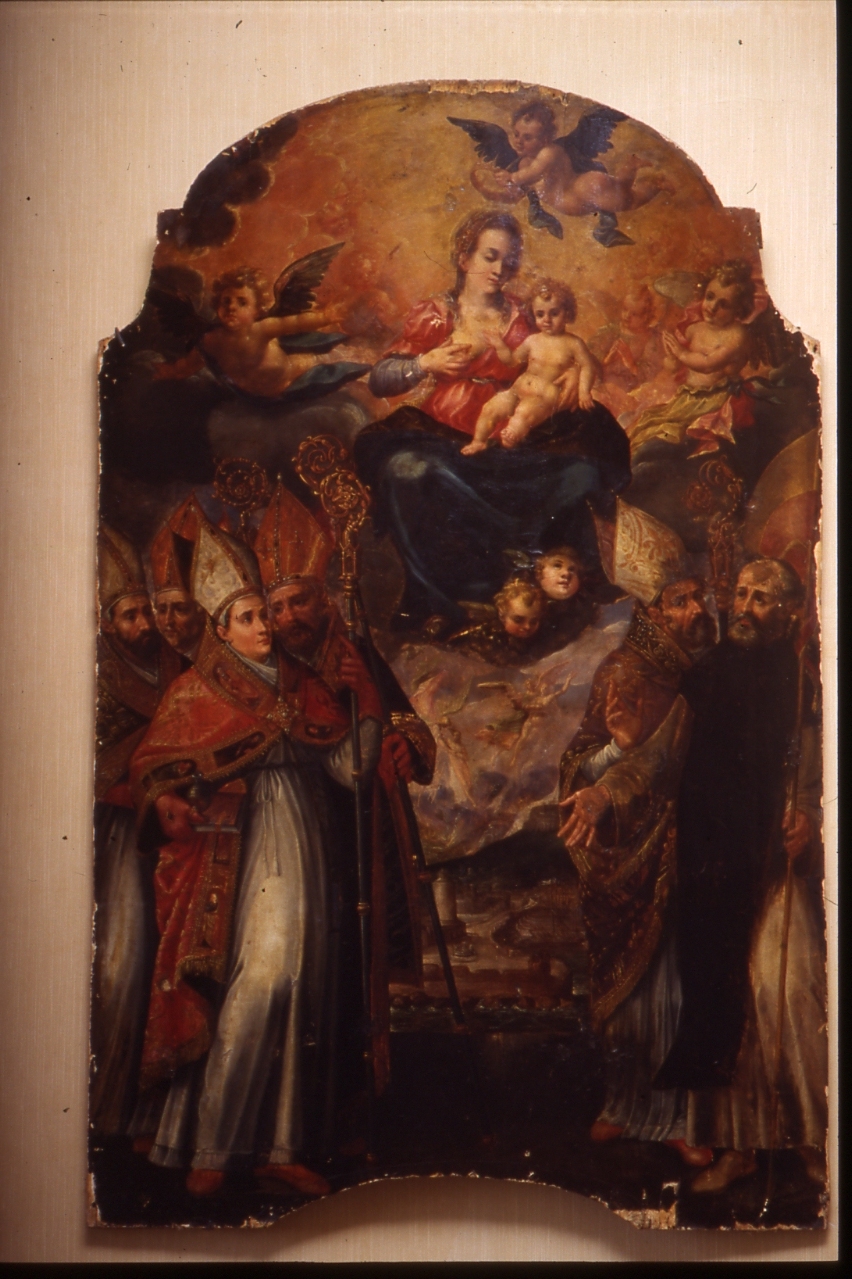 Madonna con Bambino e Santi (dipinto) di Imparato Girolamo (seconda metà sec. XVI)