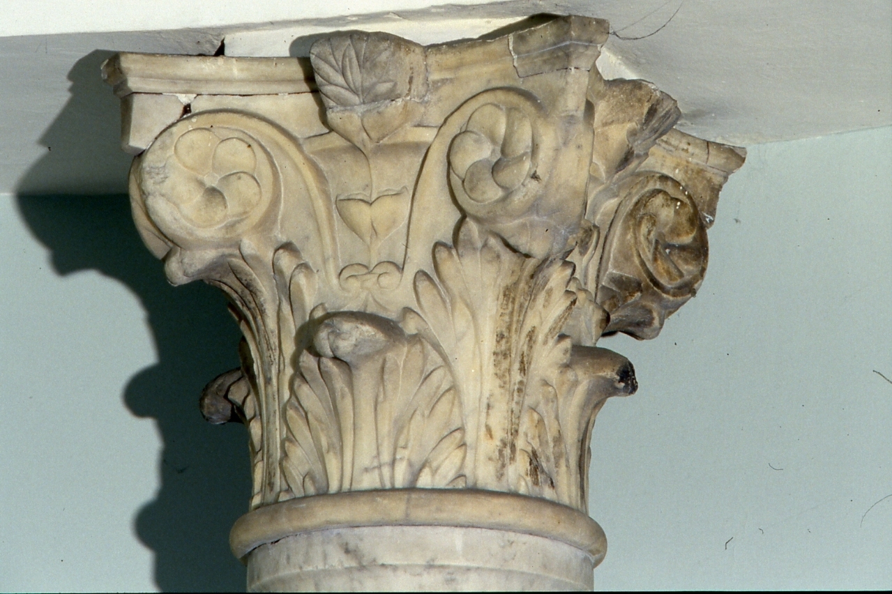 motivi decorativi vegetali (capitello) - bottega napoletana (fine sec. XV)