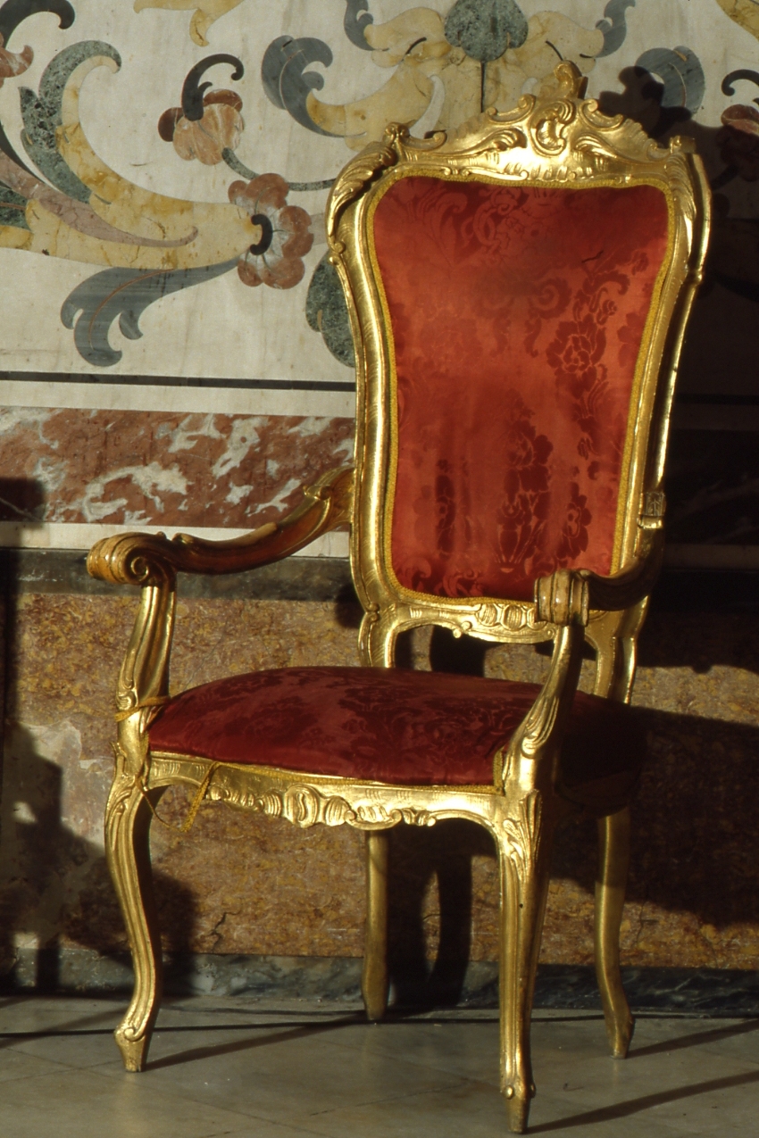 sedia - a braccioli - bottega Italia meridionale (inizio sec. XX)