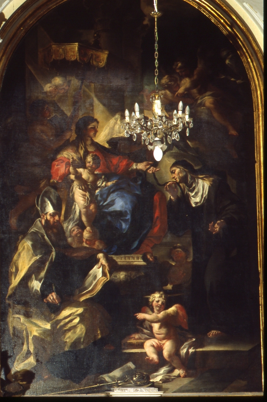 Madonna con Bambino e Santi (dipinto) di Solimena Francesco detto Abate Ciccio (sec. XVII)