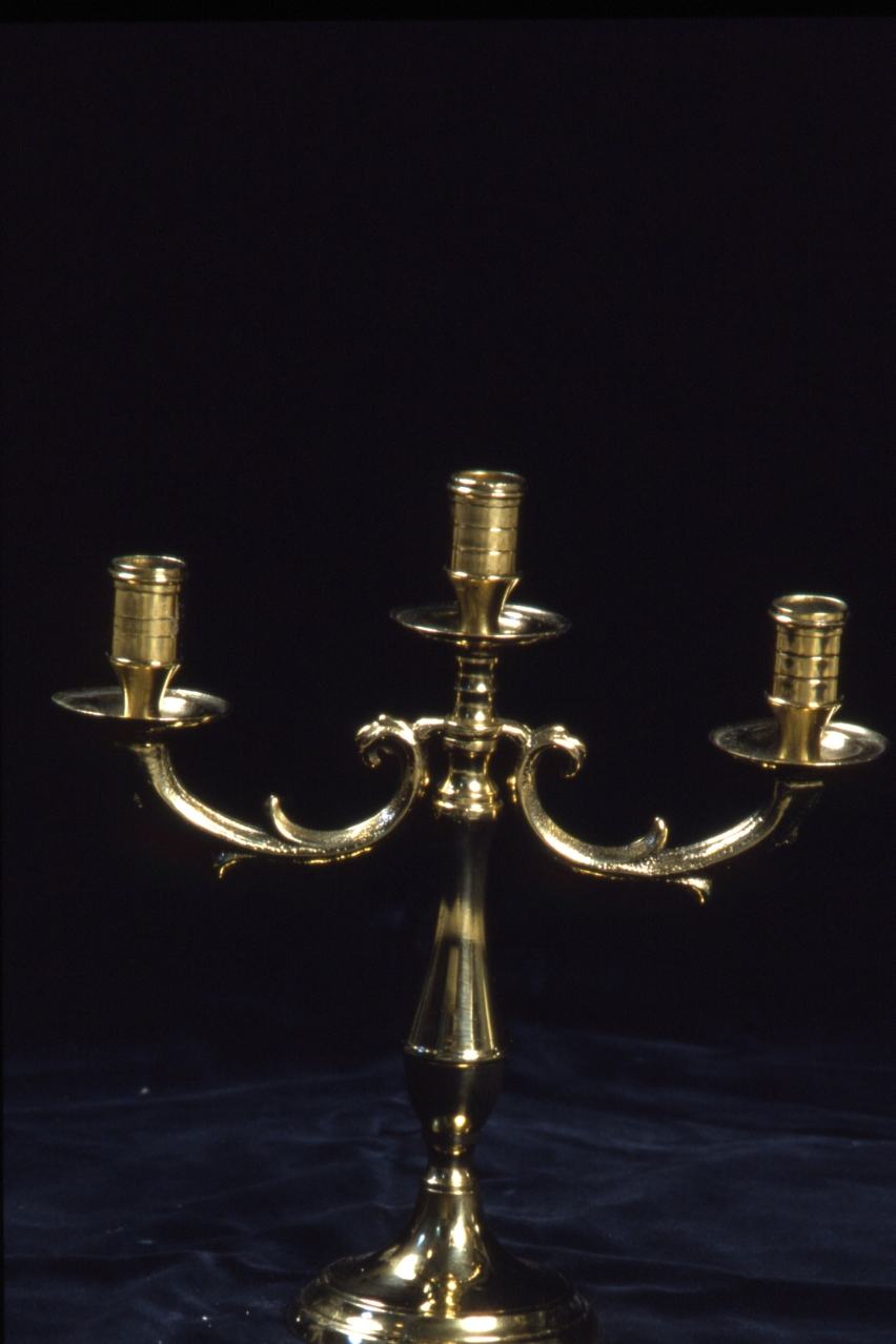candelabro, serie - bottega napoletana (metà sec. XX)