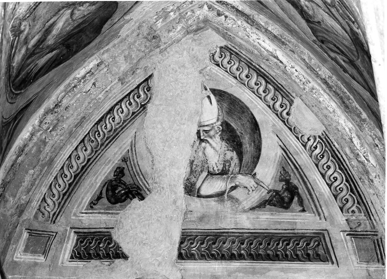 Santo vescovo (dipinto, serie) di Tesauro Agostino (sec. XVI)