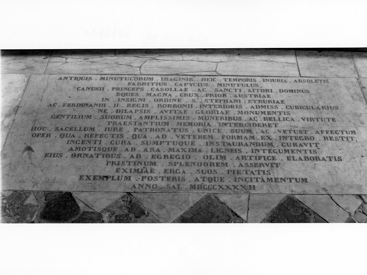 lapide commemorativa - bottega napoletana (sec. XIX)