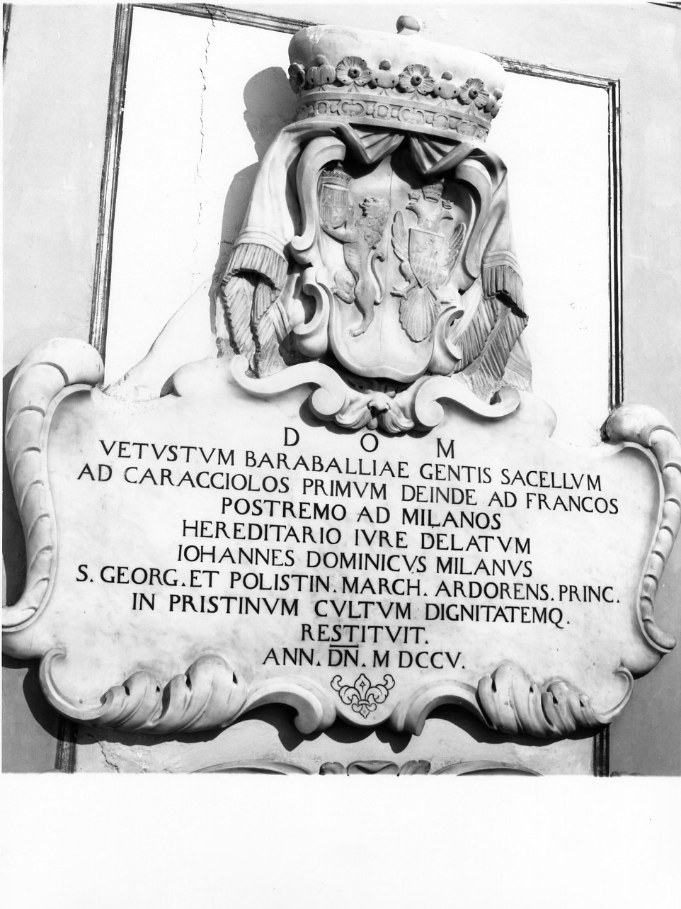 lapide commemorativa - bottega campana (sec. XVIII)