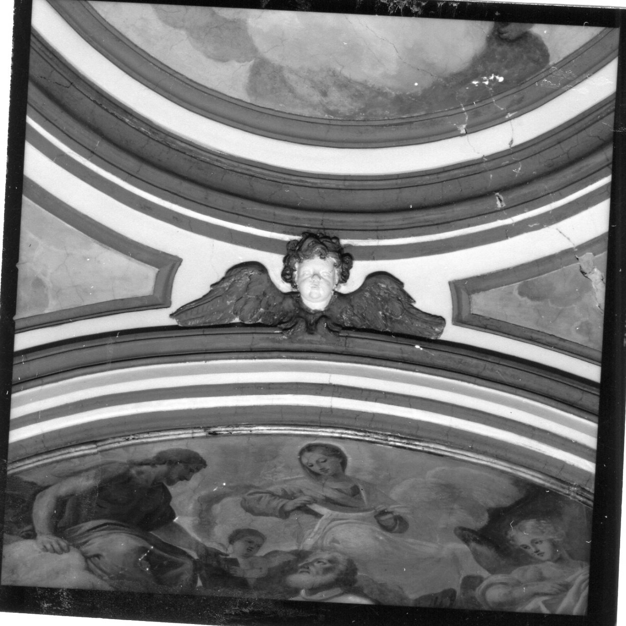 cherubino (decorazione plastica, serie) - bottega napoletana (sec. XVIII)