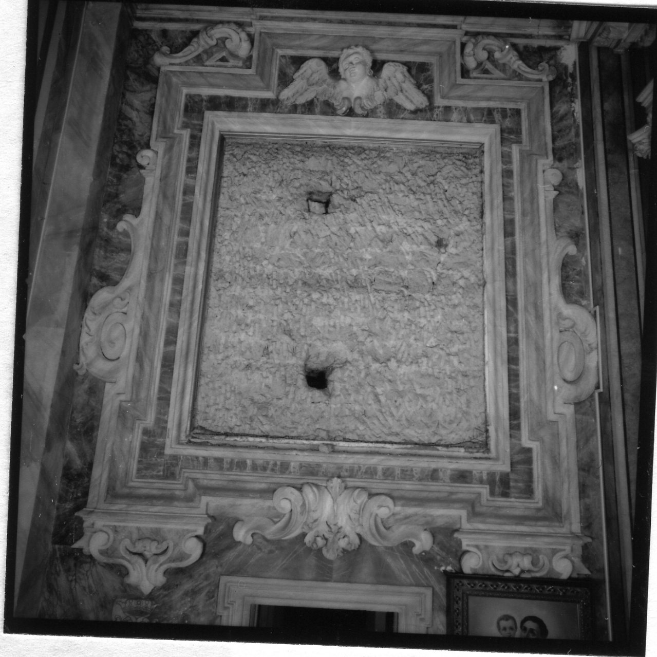 cherubino (cornice) - bottega napoletana (prima metà sec. XVIII)