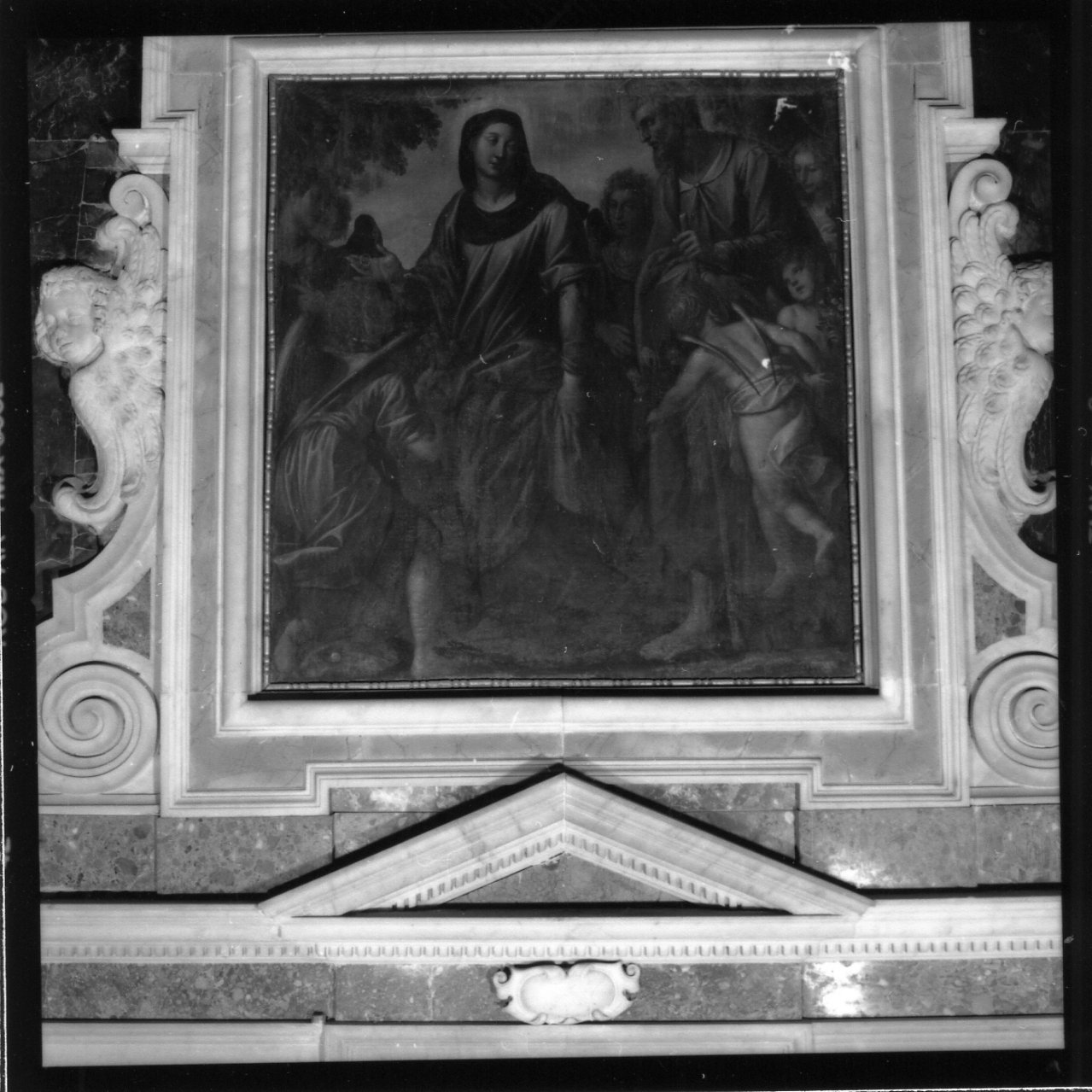 incontro di Maria Vergine e San Giuseppe (dipinto) di Cresti Domenico (inizio sec. XVII)