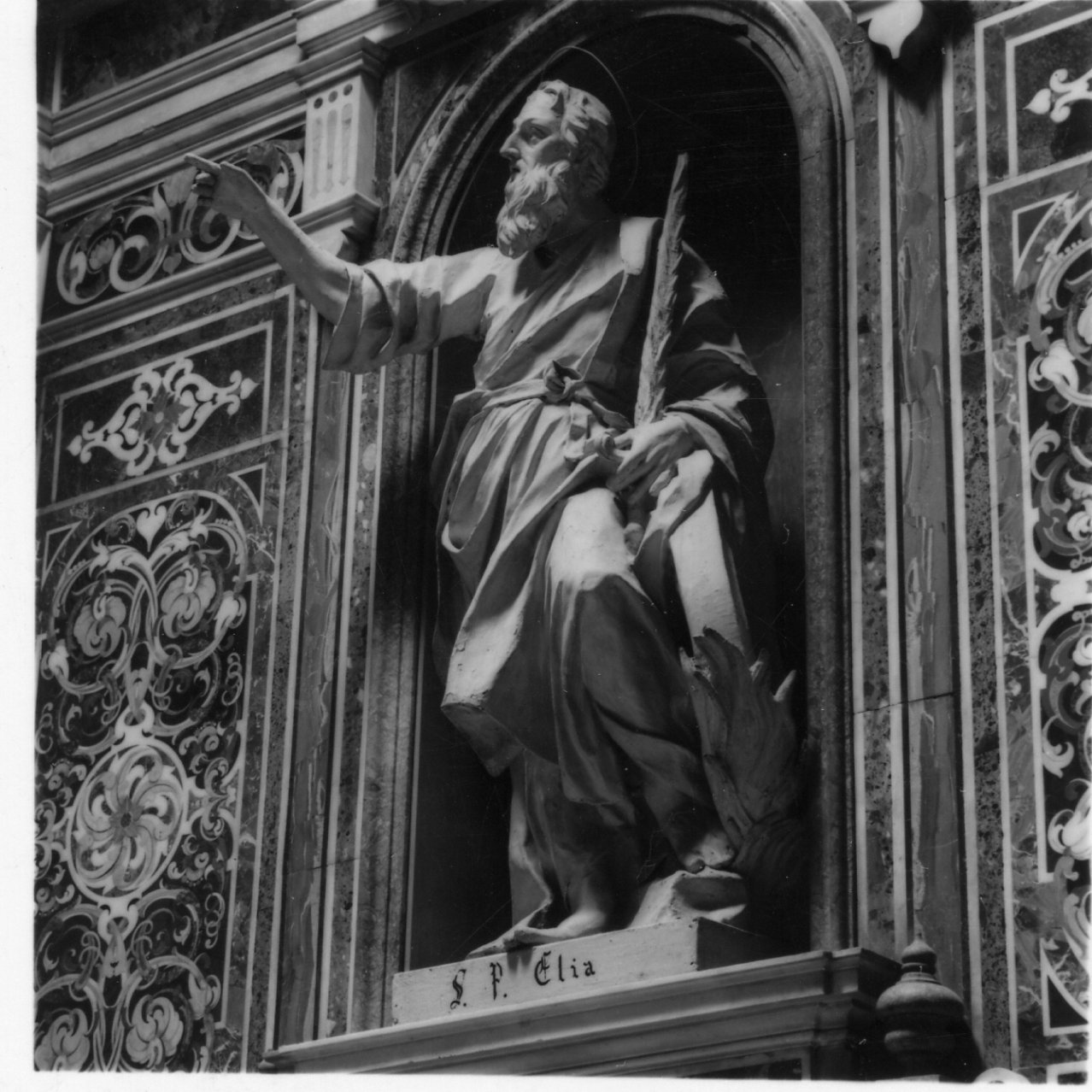 Elia (statua) di Fanzago Cosimo (sec. XVII)