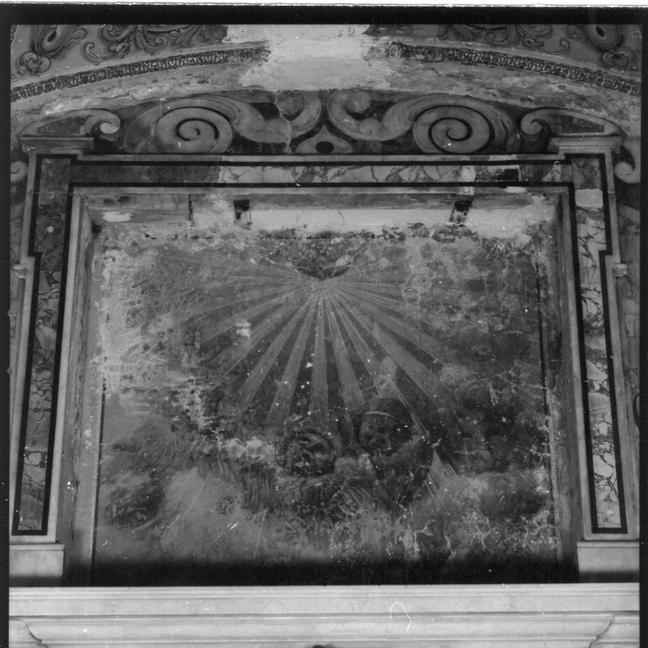 colomba dello Spirito Santo e cherubini (dipinto) - ambito napoletano (prima metà sec. XIX)