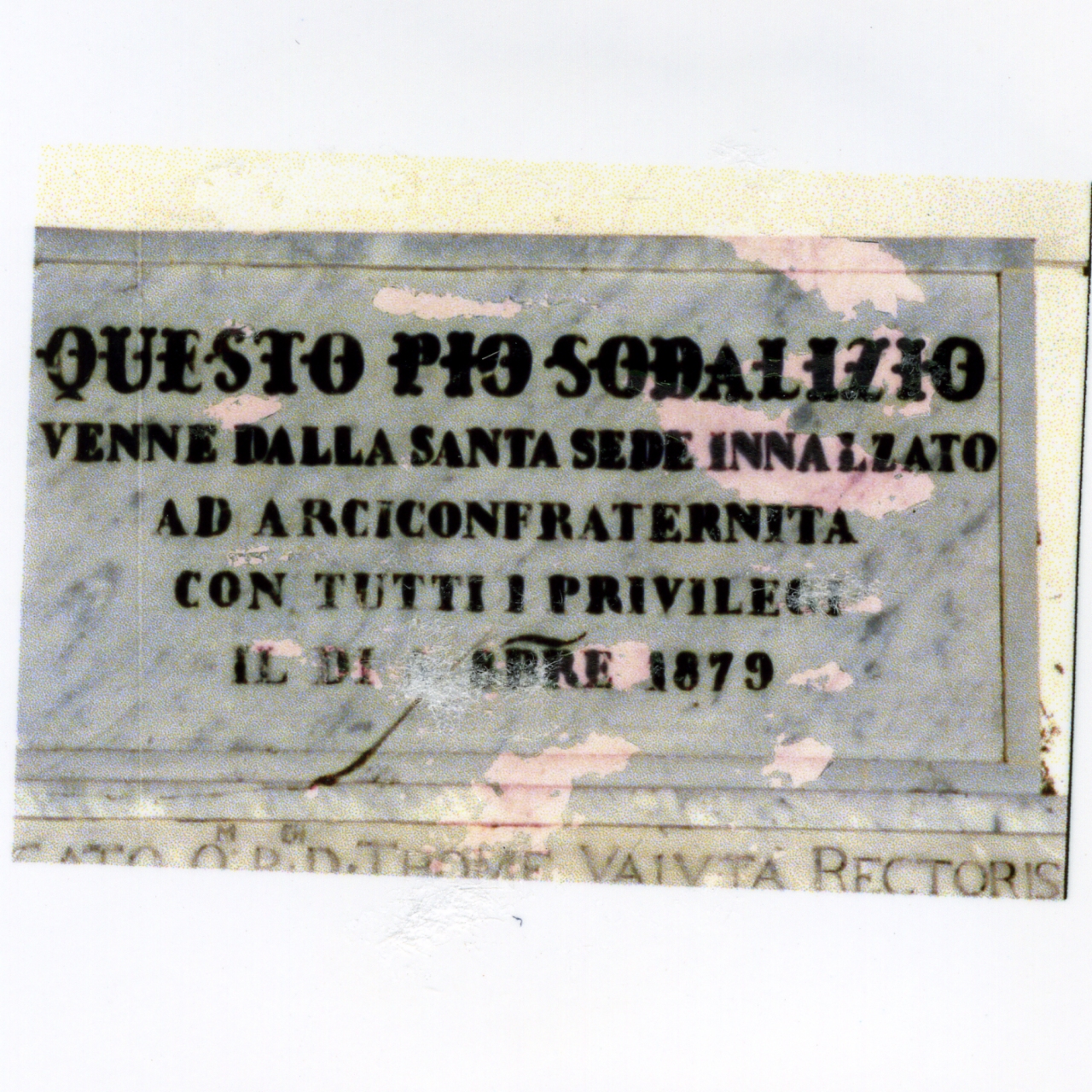 lapide commemorativa - bottega napoletana (sec. XIX)