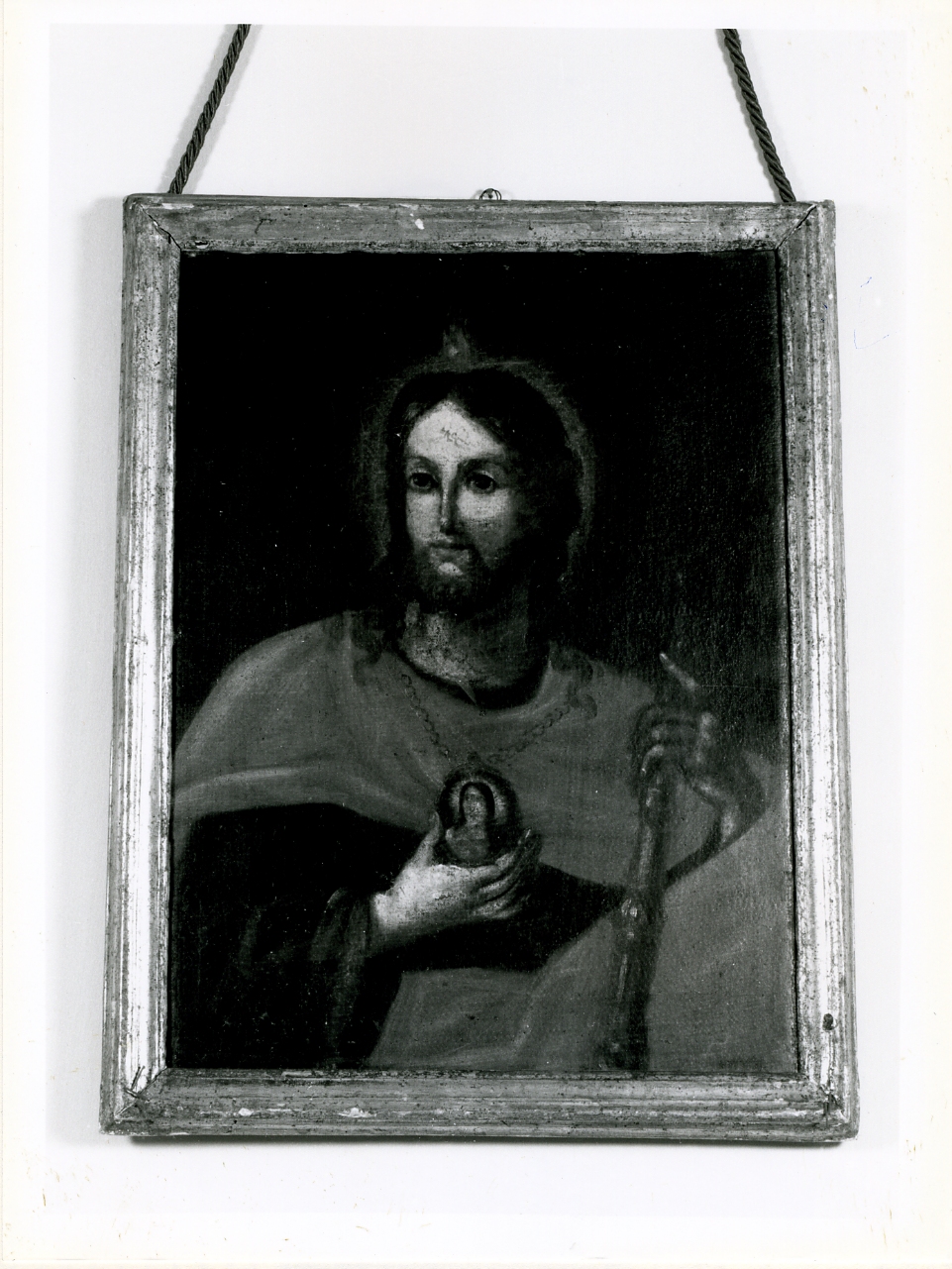 Cristo redentore benedicente (dipinto) - ambito napoletano (sec. XIX)