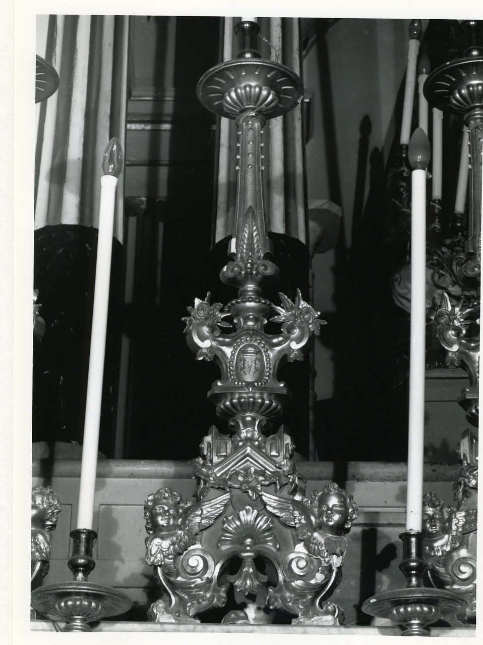 candelabro, serie - bottega napoletana (sec. XIX)