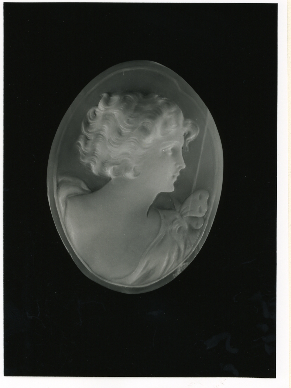 testa di donna (cammeo) - bottega napoletana (inizio sec. XX)
