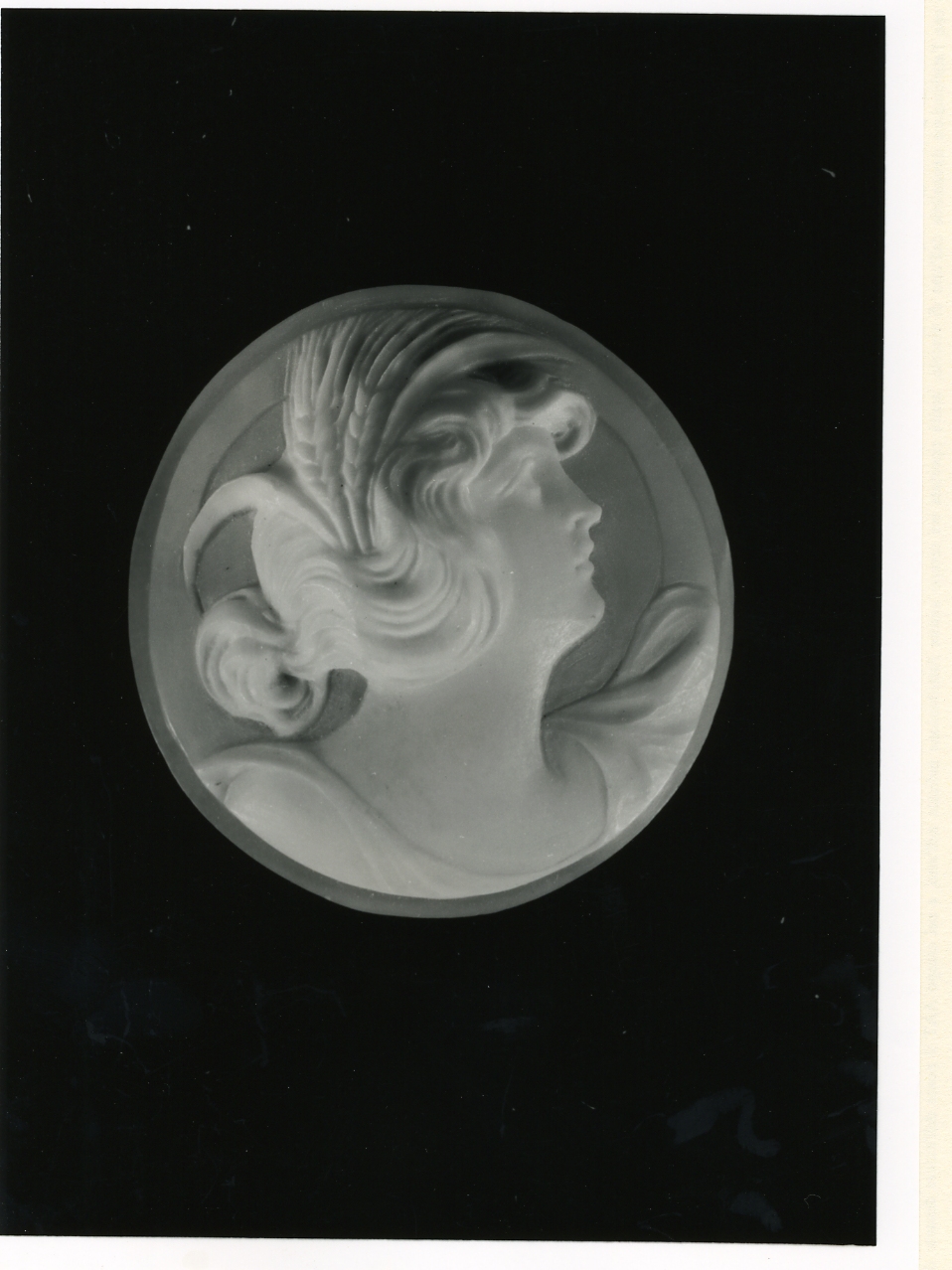 testa di donna (cammeo) - bottega napoletana (sec. XX)