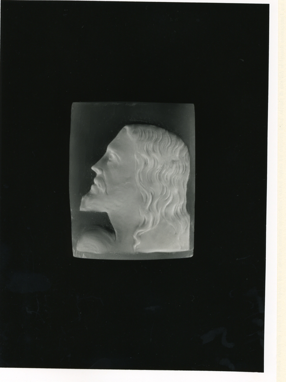 testa d'uomo di profilo (cammeo) - bottega napoletana (inizio sec. XX)