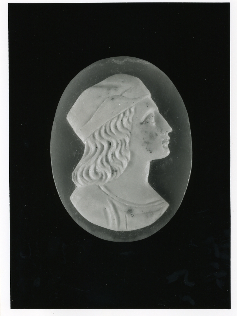 testa d'uomo di profilo (cammeo) - bottega napoletana (inizio sec. XX)