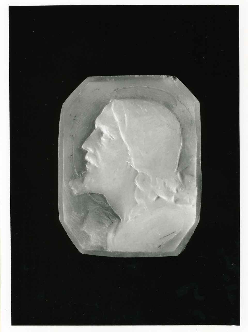 testa d'uomo di profilo (cammeo) - bottega napoletana (primo quarto sec. XX)