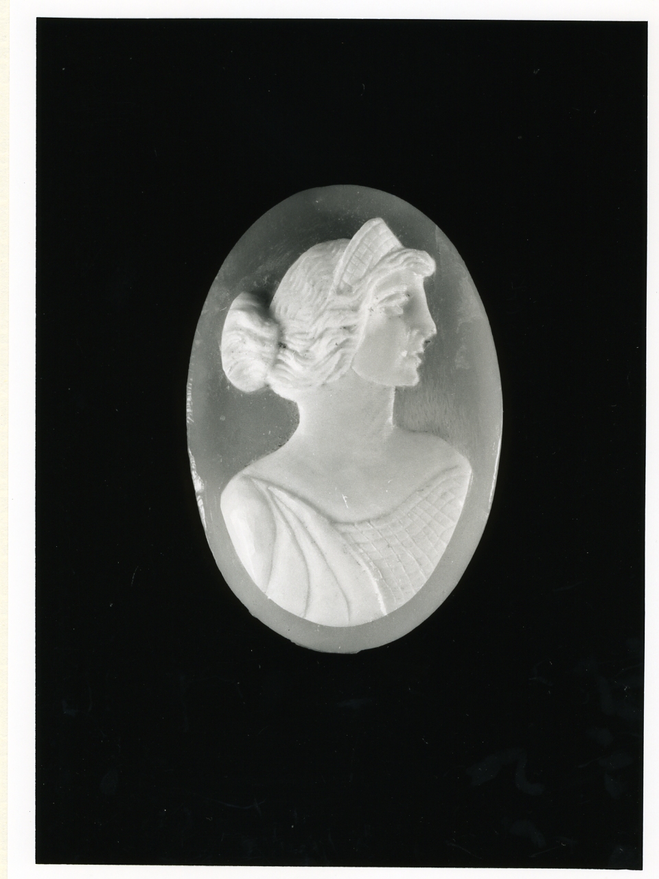 testa di donna (cammeo) - bottega napoletana (inizio sec. XX)