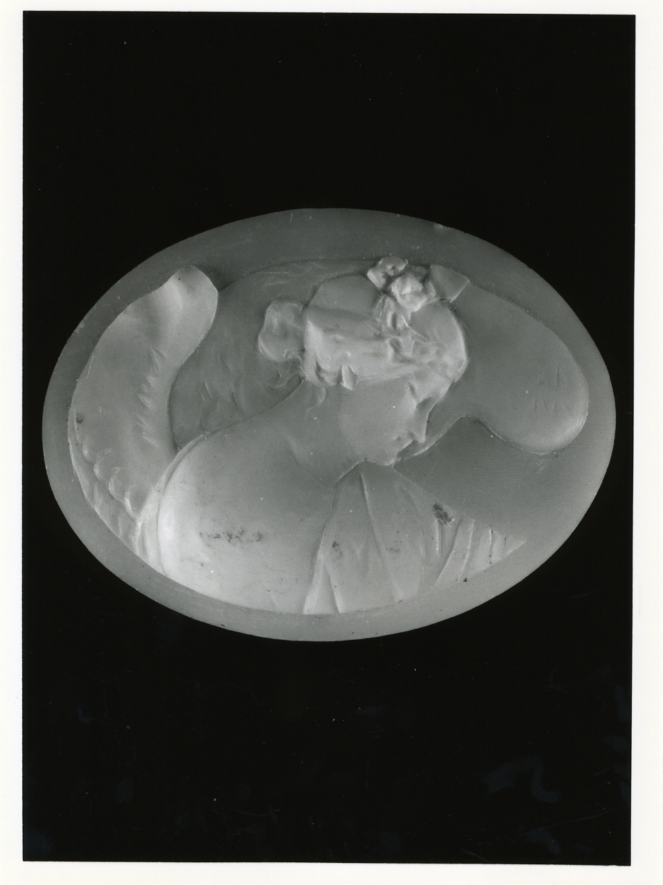 testa di donna (cammeo) - bottega napoletana (inizio sec. XX)