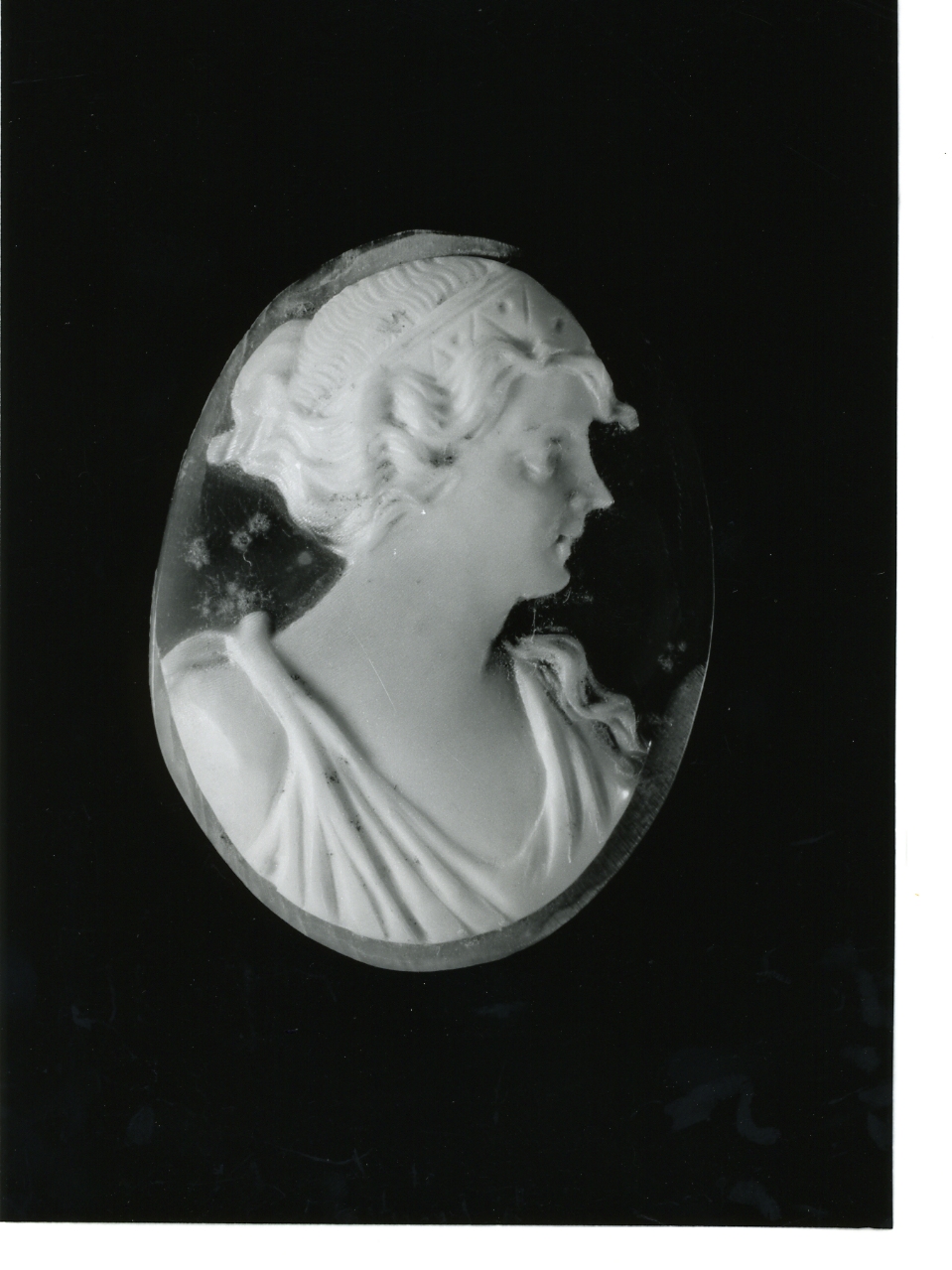 testa di donna (cammeo) - bottega napoletana (primo quarto sec. XX)