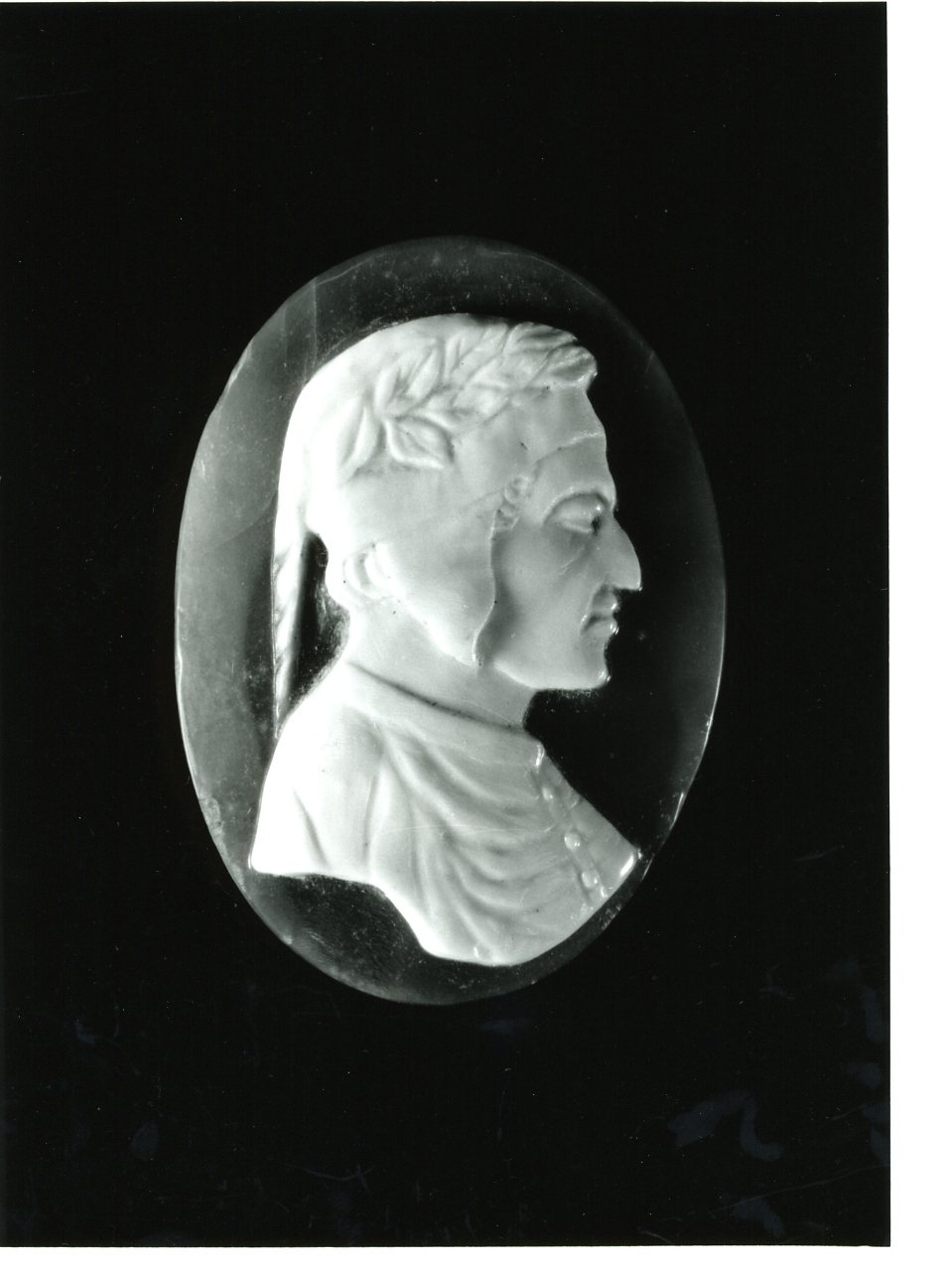 testa d'uomo di profilo (cammeo) - bottega napoletana (primo quarto sec. XX)