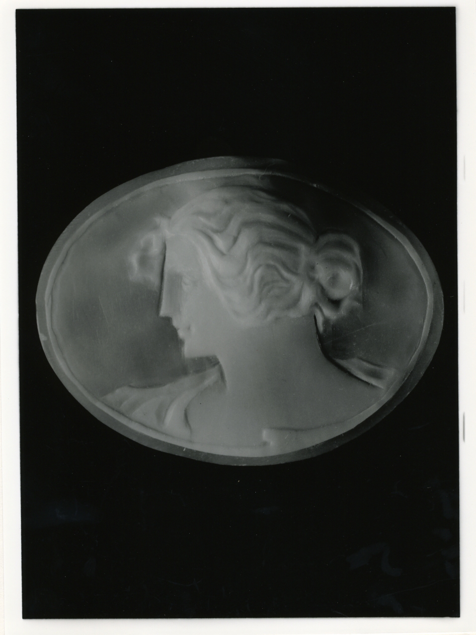 testa di donna (cammeo) - bottega napoletana (primo quarto sec. XX)