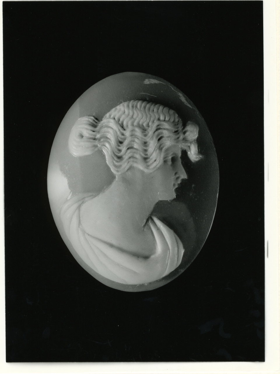 testa di donna (cammeo) - bottega napoletana (primo quarto sec. XX)